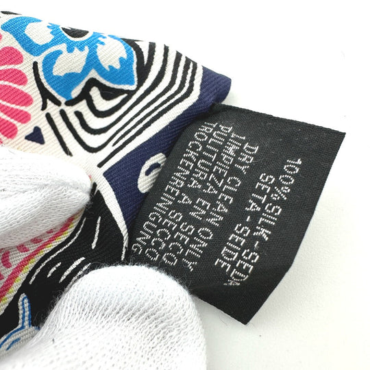HERMES scarf silk multicolor flour Bingata Bingata
