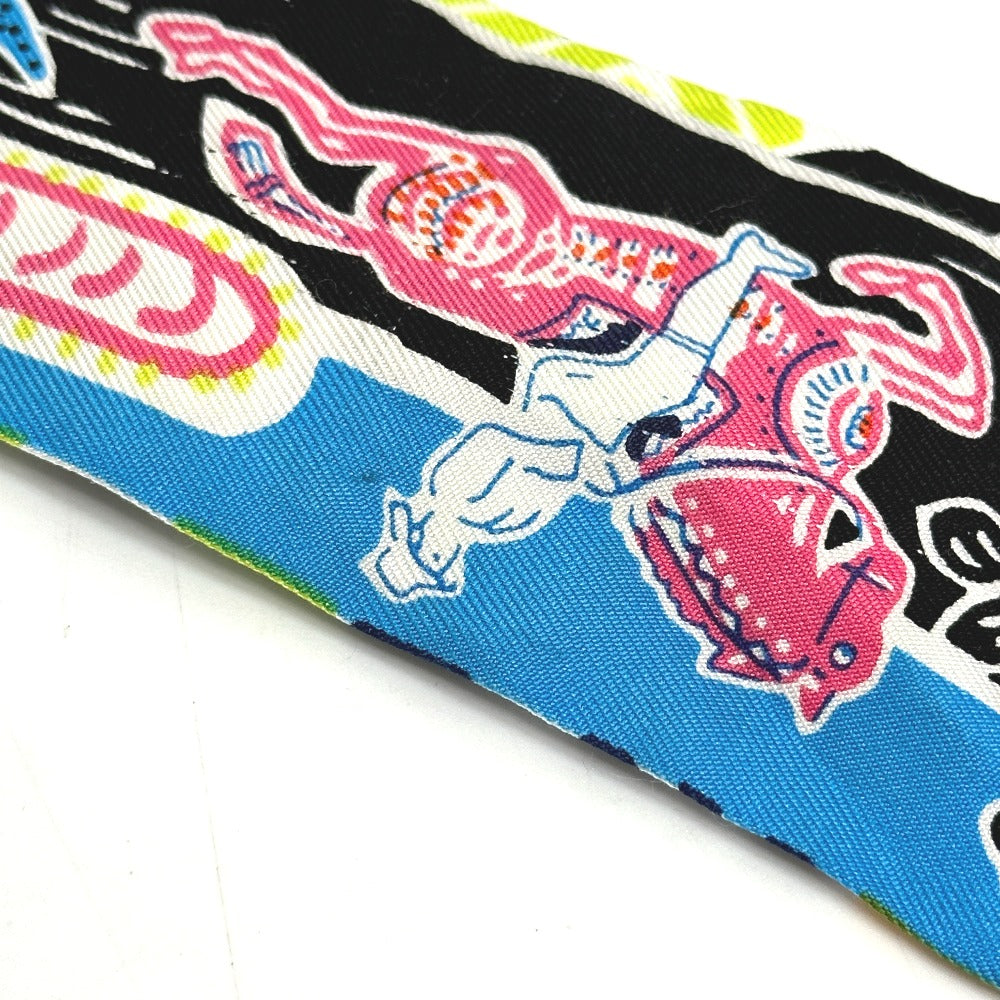 HERMES scarf silk multicolor flour Bingata Bingata
