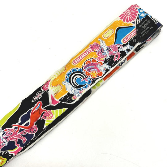 HERMES scarf silk multicolor flour Bingata Bingata