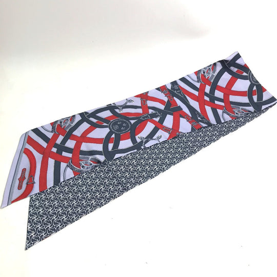HERMES scarf silk blue Maxi Twilly Twilly