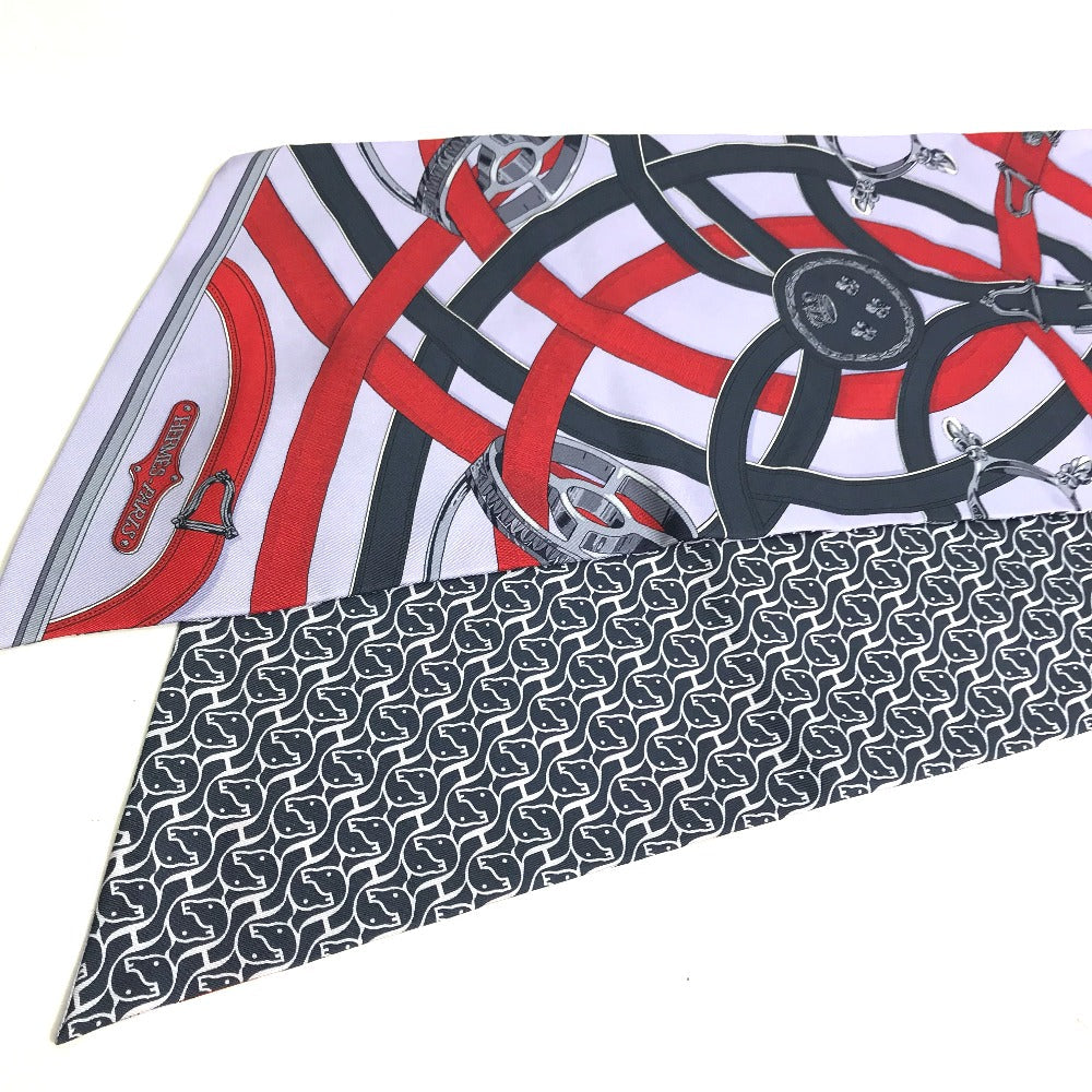 HERMES scarf silk blue Maxi Twilly Twilly