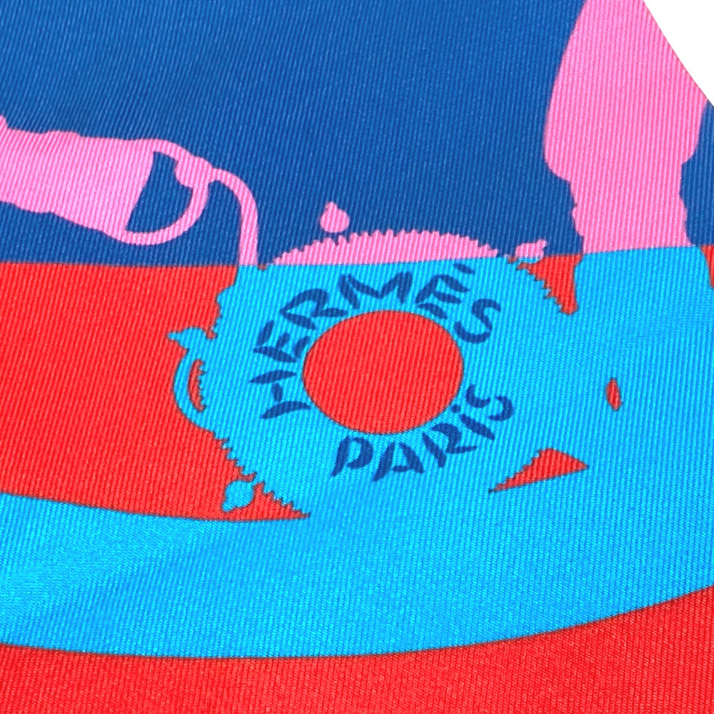 HERMES scarf silk pink Polka dot Maxi Twilly Twilly Women Used Authentic