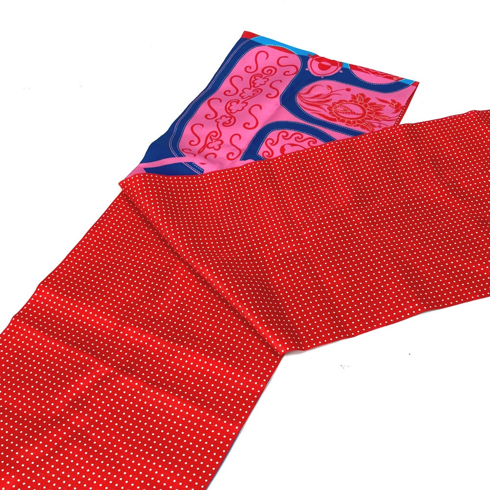HERMES scarf silk pink Polka dot Maxi Twilly Twilly Women Used Authentic
