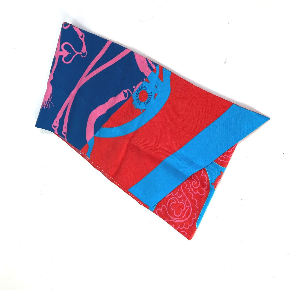 HERMES scarf silk pink Polka dot Maxi Twilly Twilly Women Used Authentic