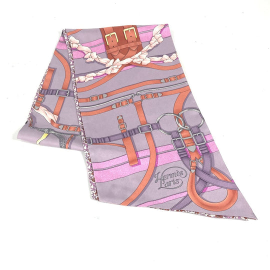 HERMES scarf silk multicolor Maxi Twilly Women Used Authentic