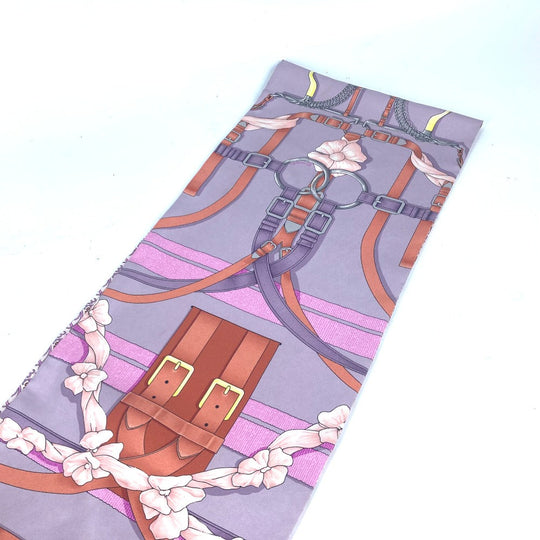 HERMES scarf silk multicolor Maxi Twilly Women Used Authentic