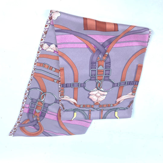 HERMES scarf silk multicolor Maxi Twilly Women Used Authentic