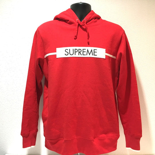 Supreme Hoodie cotton Red pullover Hoodie mens ‚l Used Authentic