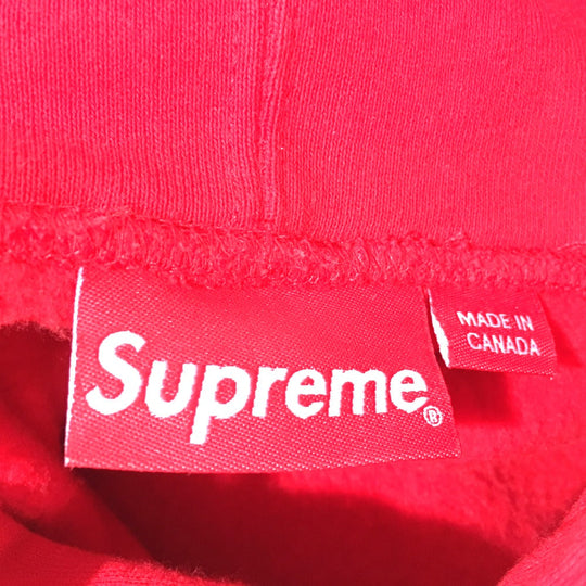Supreme Hoodie cotton Red pullover Hoodie mens ‚l Used Authentic