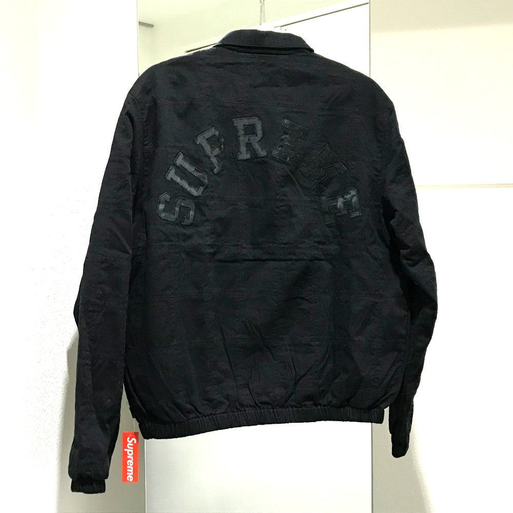 Supreme Jacket cotton black 19Stainless Steel Patchwork Harrington Jacket Jacket mens M Used Authentic