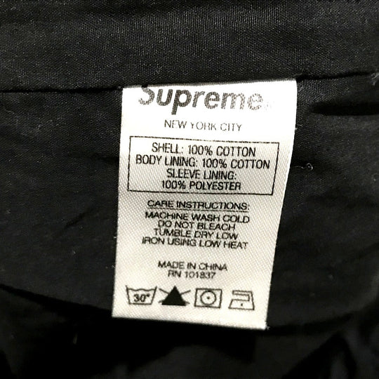 Supreme Jacket cotton black 19Stainless Steel Patchwork Harrington Jacket Jacket mens M Used Authentic