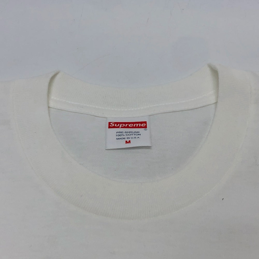 Supreme Short sleeve T-shirt Cotton, Swarovski White x red Box logo T-shirt mens M Used Authentic