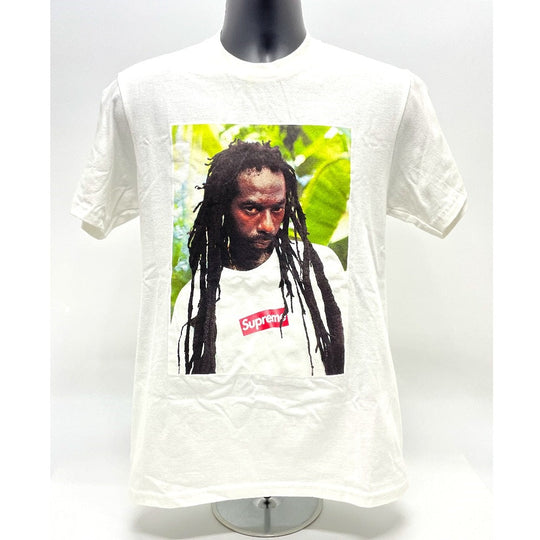 Supreme Short sleeve T-shirt cotton white 19Stainless Steel Buju Banton mens S Used Authentic