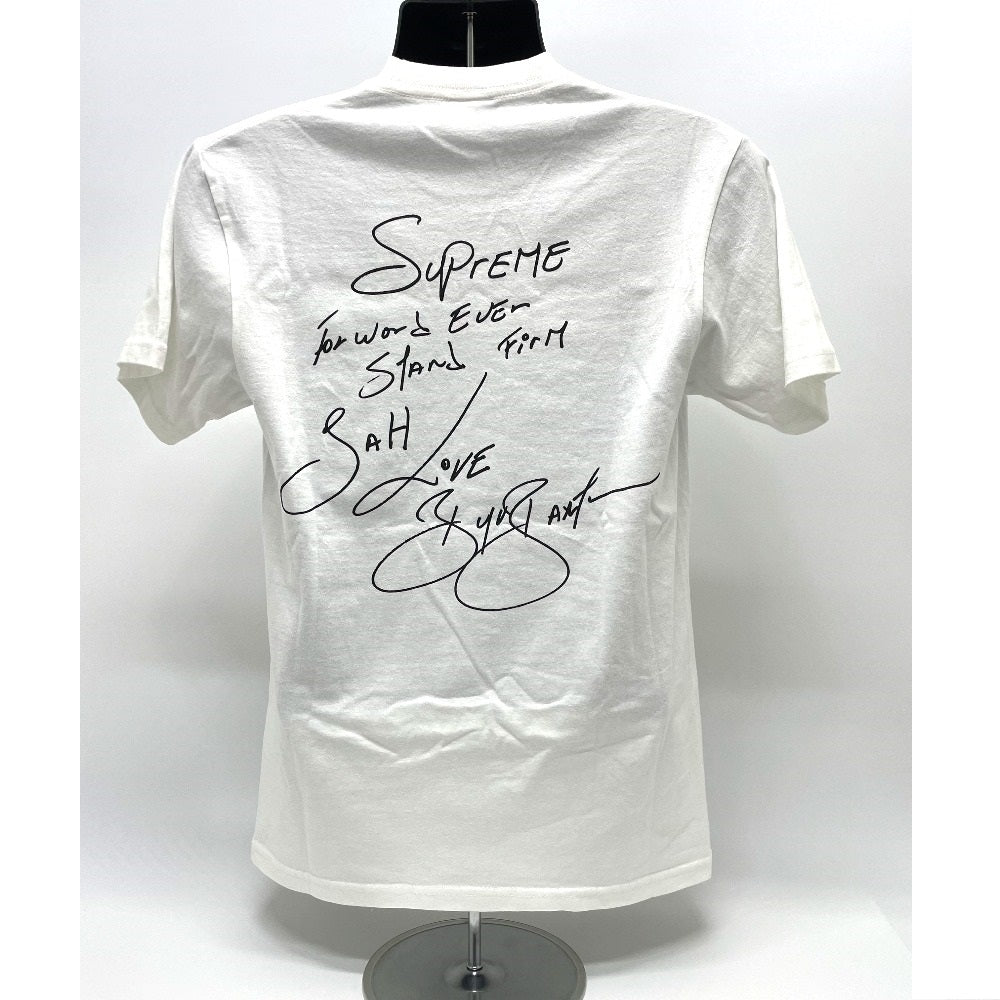 Supreme Short sleeve T-shirt cotton white 19Stainless Steel Buju Banton mens S Used Authentic