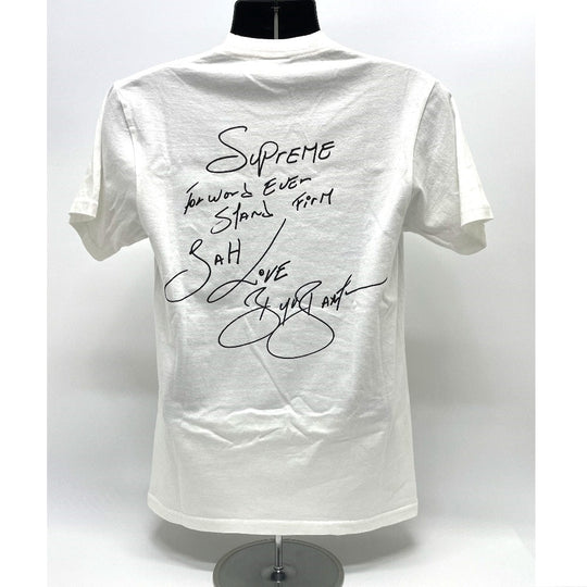 Supreme Short sleeve T-shirt cotton white 19Stainless Steel Buju Banton mens S Used Authentic
