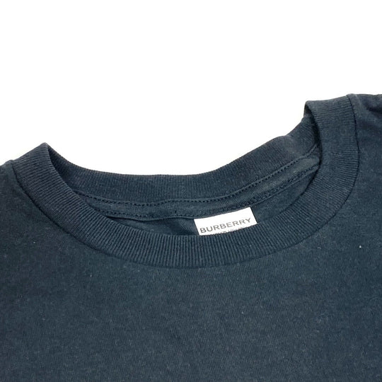 Supreme Short sleeve T-shirt cotton black Burberry check box logo mens XXL Used Authentic