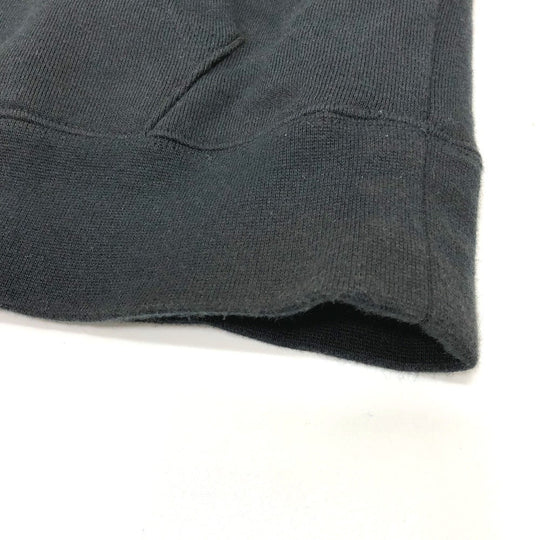 Supreme Hoodie cotton black Apparel/Trainers Nike logo leather patch mens S Used Authentic