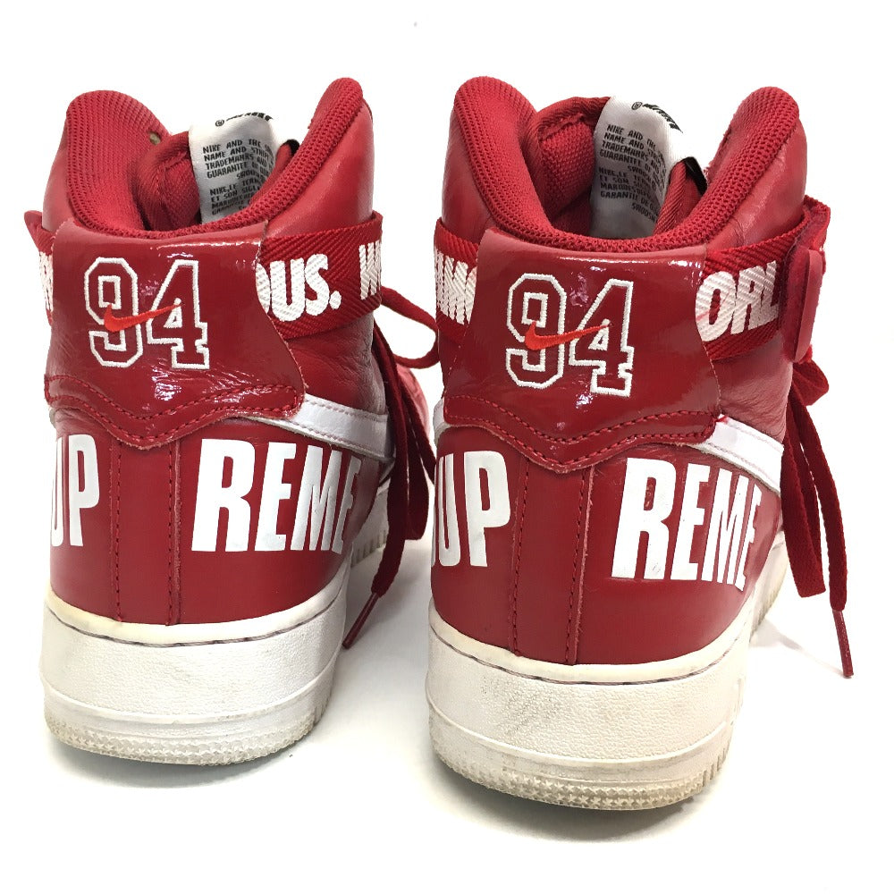 Supreme sneakers leather Red Nike x Supreme air force 1 high cut sneakers mens 10 Used Authentic