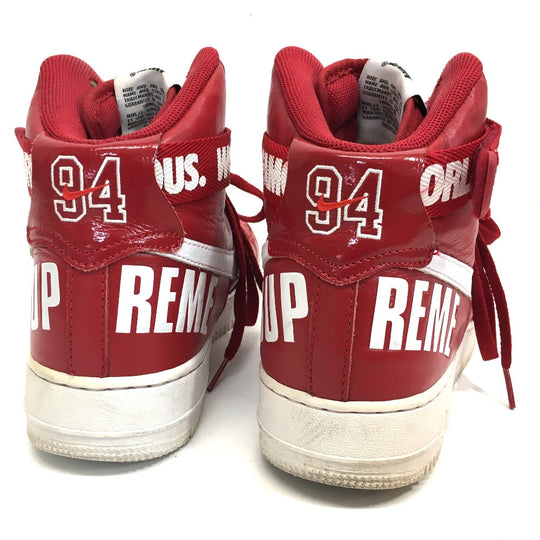 Supreme sneakers leather Red Nike x Supreme air force 1 high cut sneakers mens 10 Used Authentic