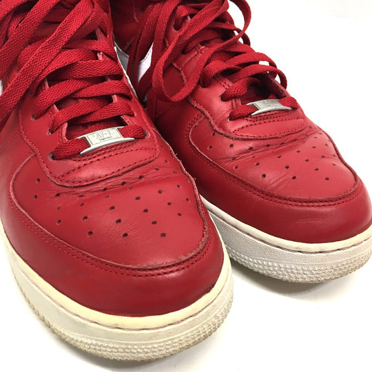 Supreme sneakers leather Red Nike x Supreme air force 1 high cut sneakers mens 10 Used Authentic
