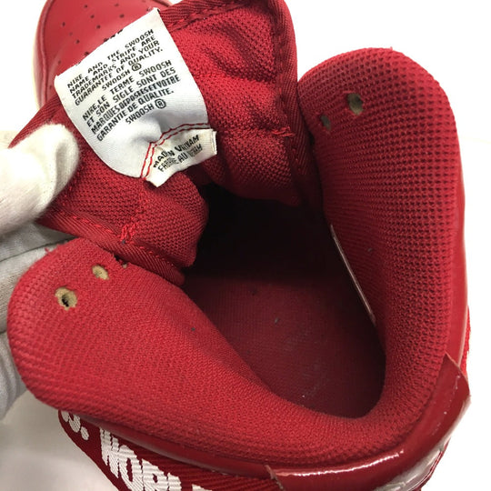 Supreme sneakers leather Red Nike x Supreme air force 1 high cut sneakers mens 10 Used Authentic