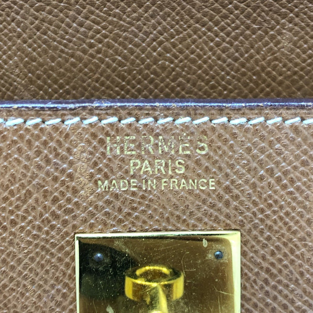 HERMES Handbag Courchevel Brown Kelly 35 Women Used Authentic