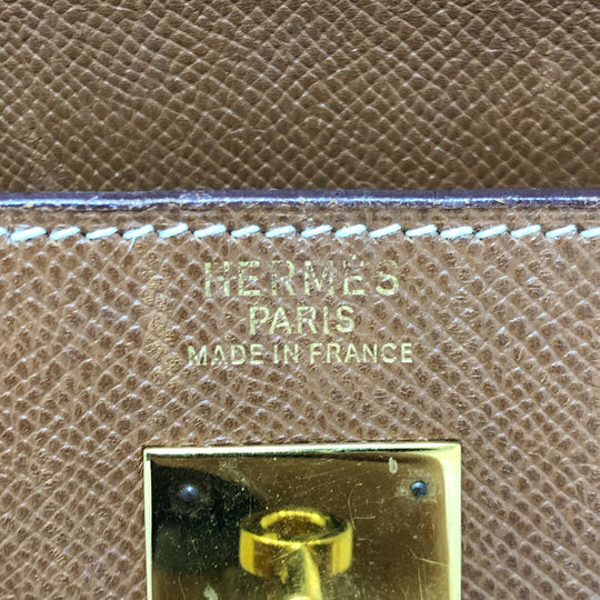 HERMES Handbag Courchevel Brown Kelly 35 Women Used Authentic