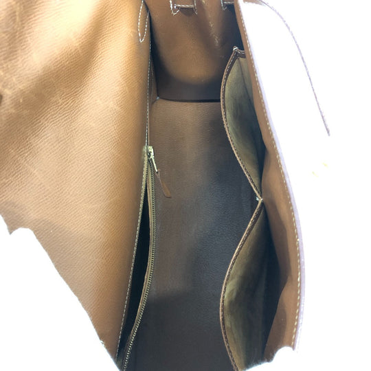 HERMES Handbag Courchevel Brown Kelly 35 Women Used Authentic
