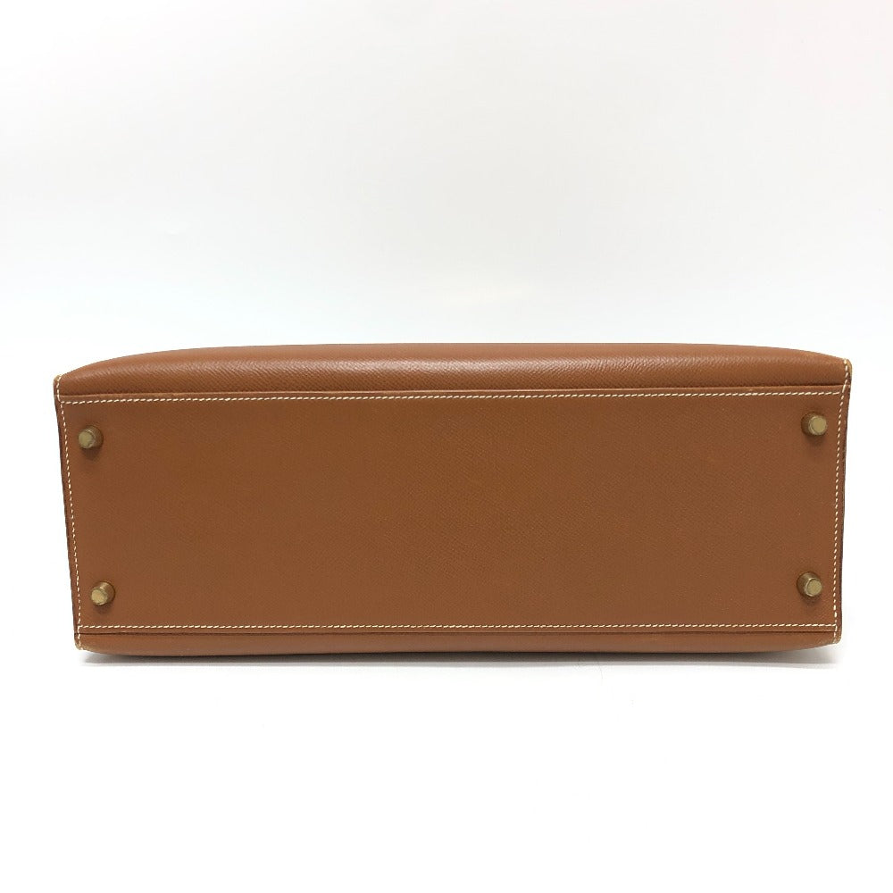 HERMES Handbag Courchevel Brown Kelly 35 Women Used Authentic