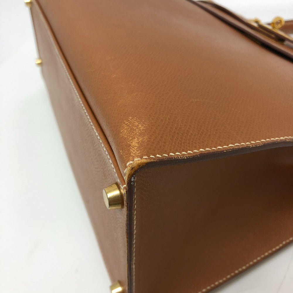 HERMES Handbag Courchevel Brown Kelly 35 Women Used Authentic