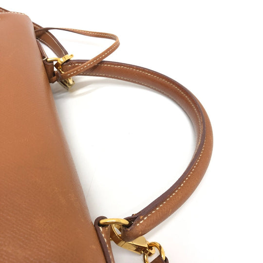 HERMES Handbag Courchevel Brown Kelly 35 Women Used Authentic