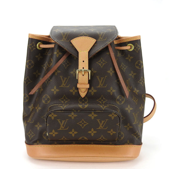 LOUIS VUITTON Backpack M51136 Monogram Brown MontsourisMM Women Used Authentic