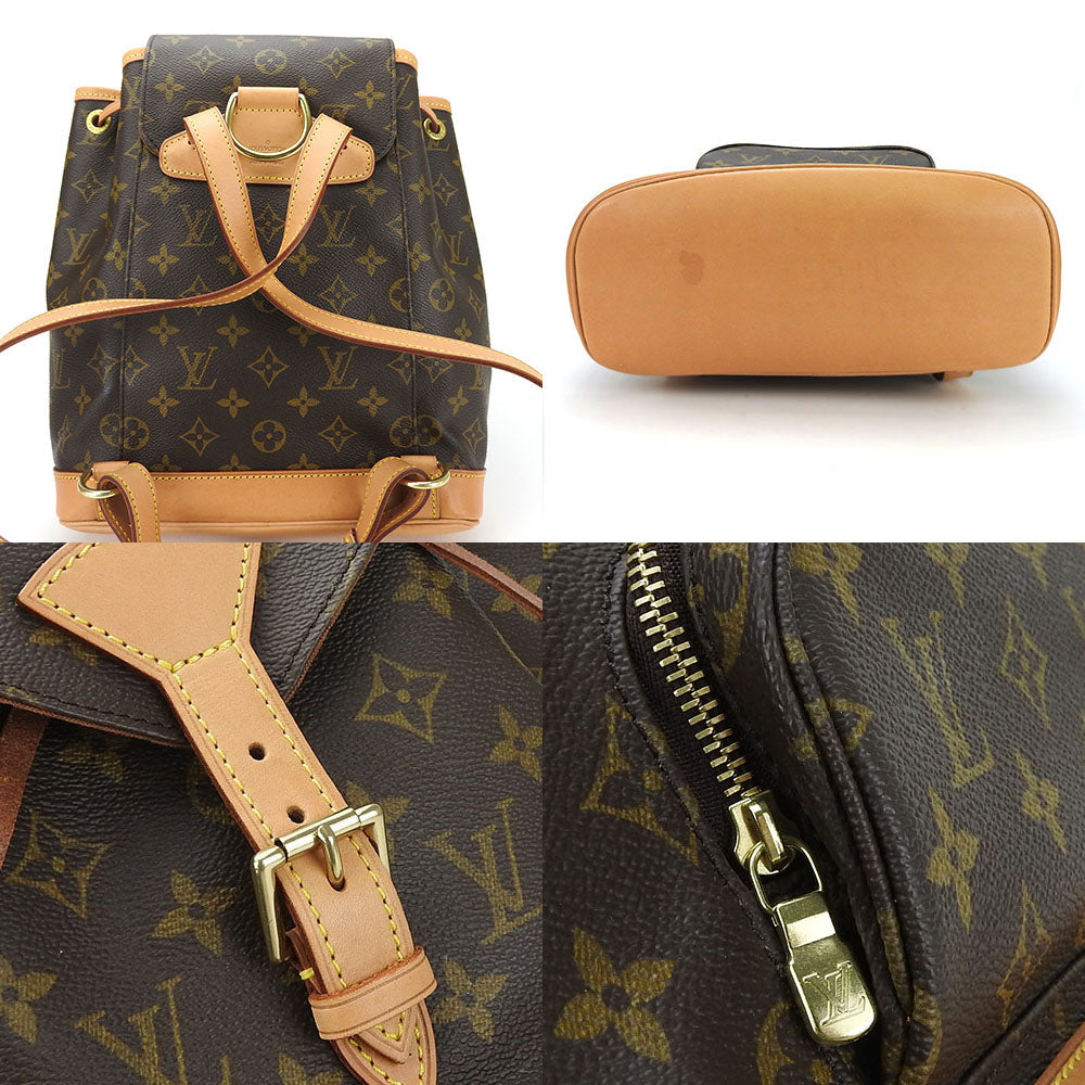 LOUIS VUITTON Backpack M51136 Monogram Brown MontsourisMM Women Used Authentic