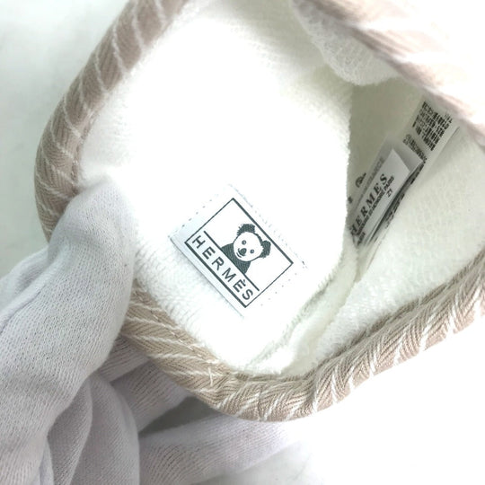 HERMES towel cotton white baby baby Koala washcloth pass-through body mittens Kids Used Authentic