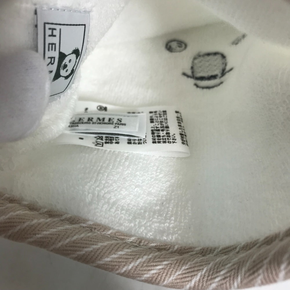 HERMES towel cotton white baby baby Koala washcloth pass-through body mittens Kids Used Authentic