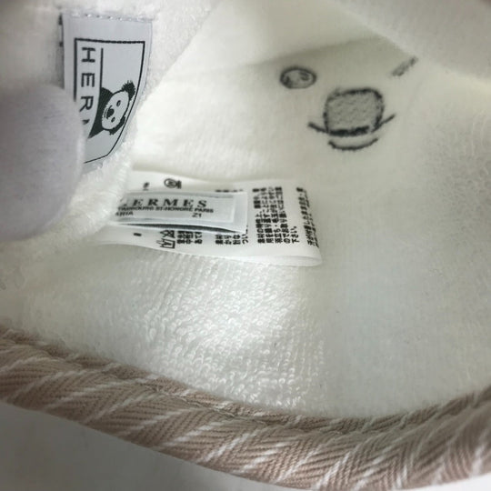 HERMES towel cotton white baby baby Koala washcloth pass-through body mittens Kids Used Authentic