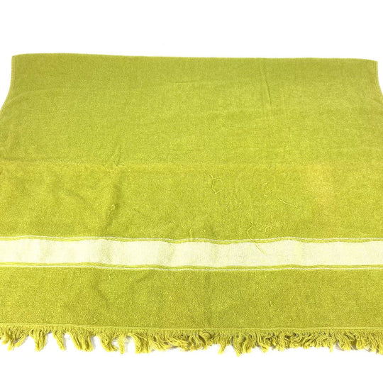 HERMES towel cotton green Bath towel Interior Throw Blanket Sailing Women Used Authentic