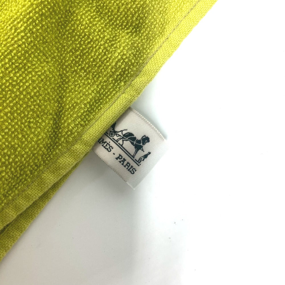 HERMES towel cotton green Bath towel Interior Throw Blanket Sailing Women Used Authentic