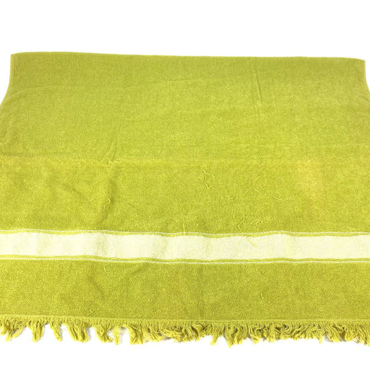 HERMES towel cotton green Bath towel Interior Throw Blanket Sailing Women Used Authentic