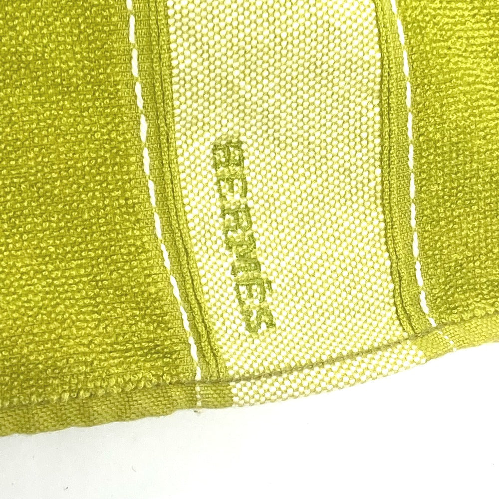 HERMES towel cotton green Bath towel Interior Throw Blanket Sailing Women Used Authentic