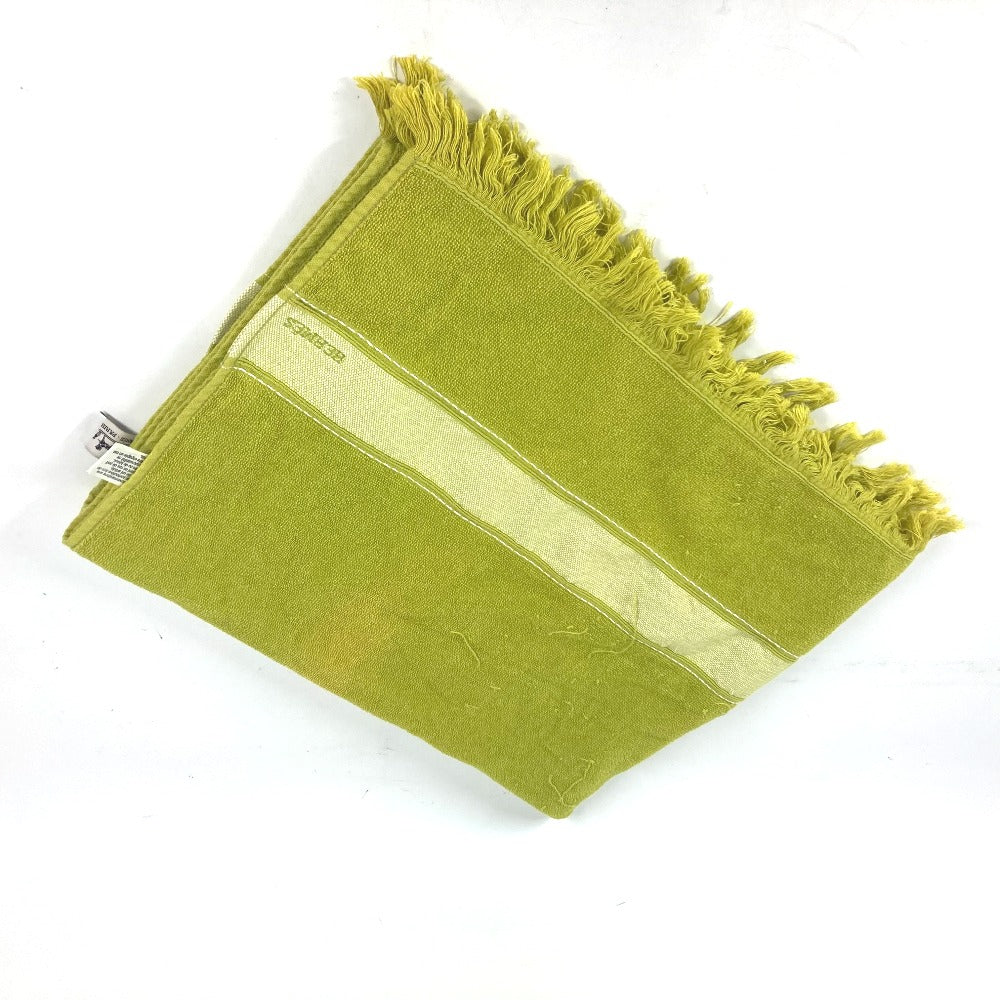 HERMES towel cotton green Bath towel Interior Throw Blanket Sailing Women Used Authentic