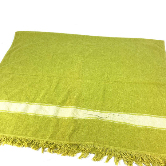 HERMES towel cotton green Bath towel Interior Throw Blanket Sailing Women Used Authentic