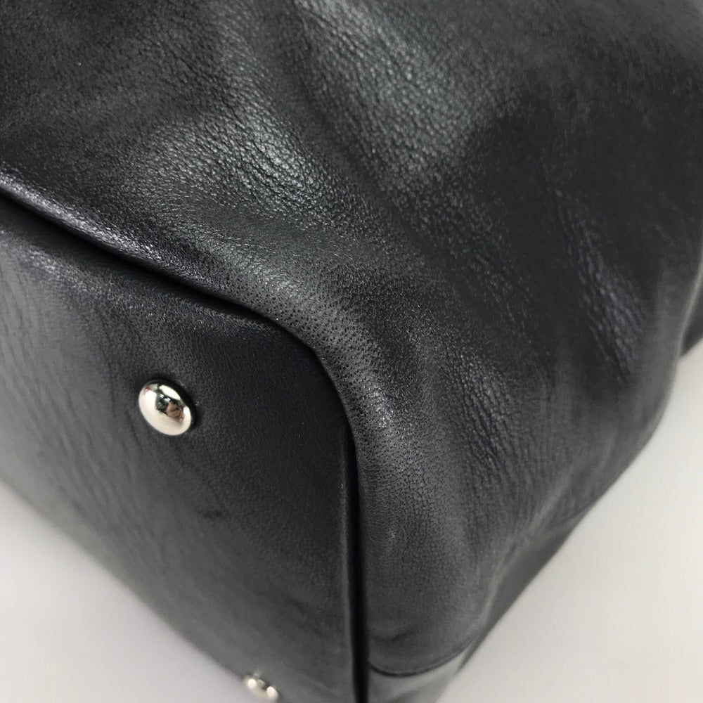 mastermind JAPAN Tote Bag leather black Men's Women Skull unisex(Unisex) Used Authentic