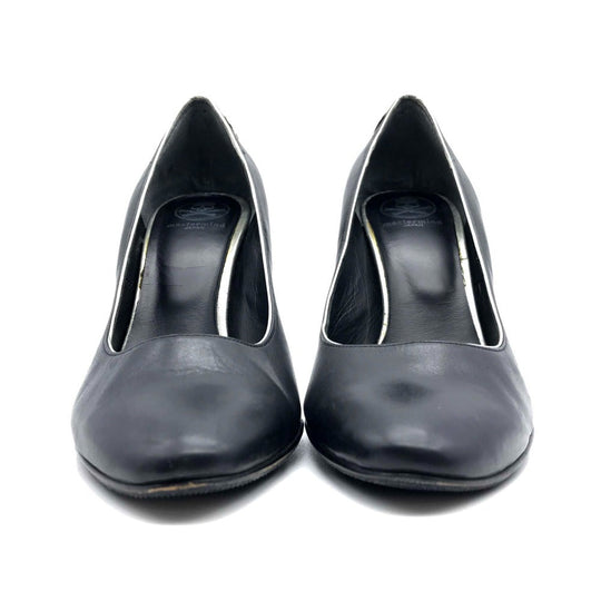 mastermind JAPAN pumps leather black Skull Almond toe Women 24 Used Authentic