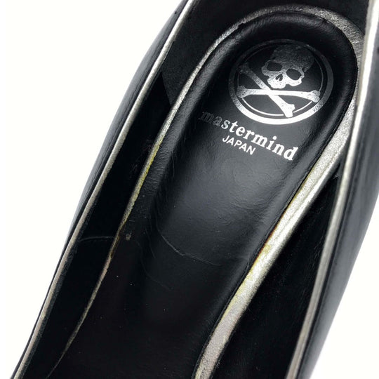 mastermind JAPAN pumps leather black Skull Almond toe Women 24 Used Authentic