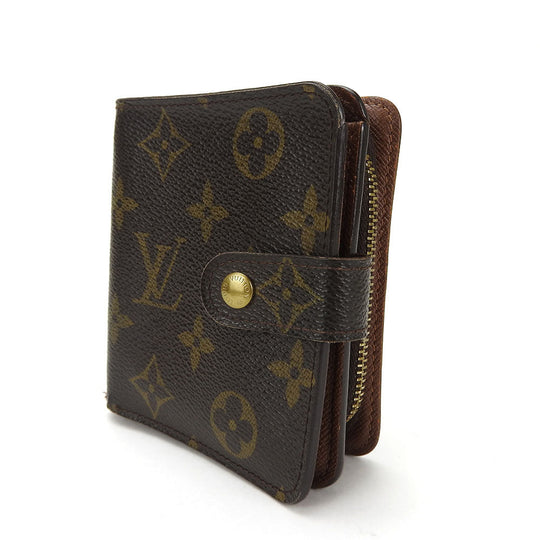 LOUIS VUITTON Bifold Wallet M61667 Monogram Brown Compact zip