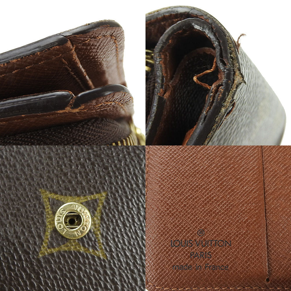 LOUIS VUITTON Bifold Wallet M61667 Monogram Brown Compact zip