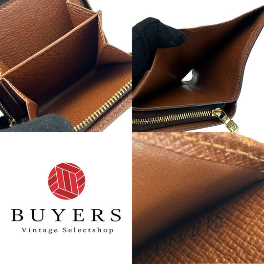 LOUIS VUITTON Bifold Wallet M61667 Monogram Brown Compact zip