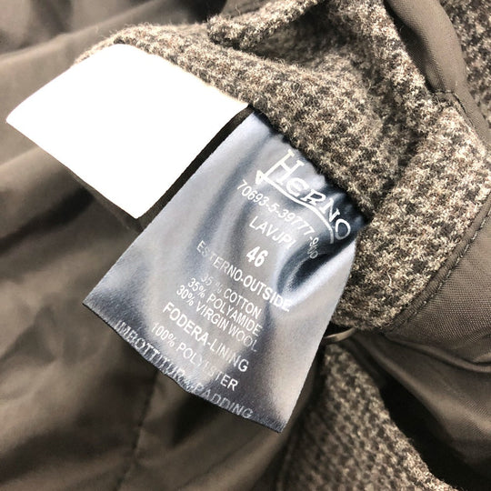 Herno trench coat cotton black Stainless color Women 46 Used Authentic