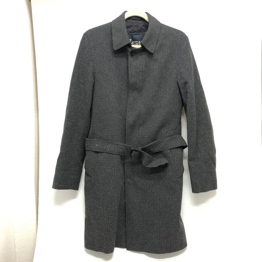 Herno trench coat cotton black Stainless color Women 46 Used Authentic